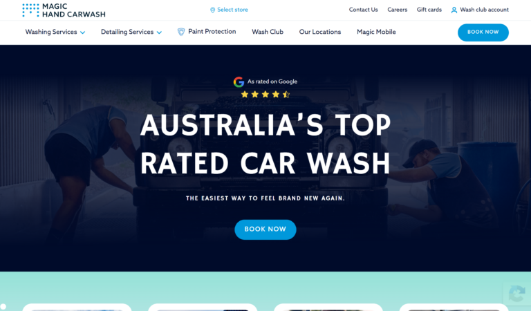 A cars cleaning service company - portfolio